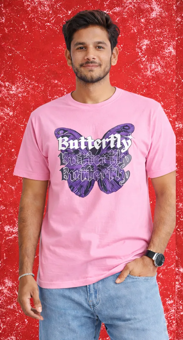 Men's_Pink_Cotton_Tshirt_For_Men
