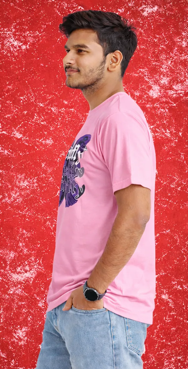 Men's_Pink_Cotton_Tshirt_For_Men