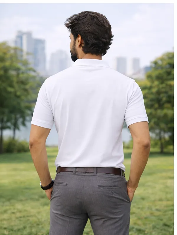 White_Cotton_Blend_T_Shirt_For_Men