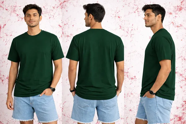 Green_And_Black_Cotton_Blend_T_Shirt_For_Men_(Pack_Of_2)