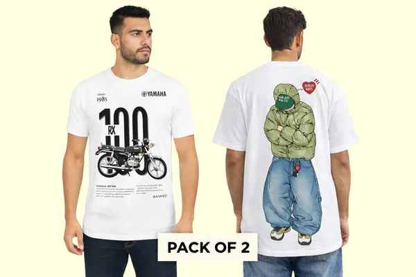 White_Organic_Cotton_T_Shirt_For_Men_(Pack_Of_2)
