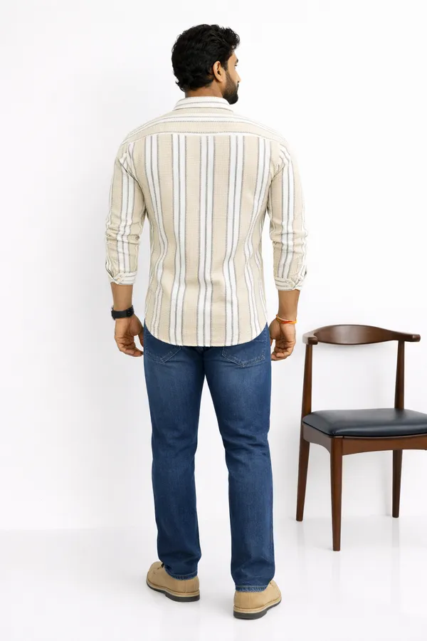 Beige_And_White_Cotton_Blend_Shirt_For_Men