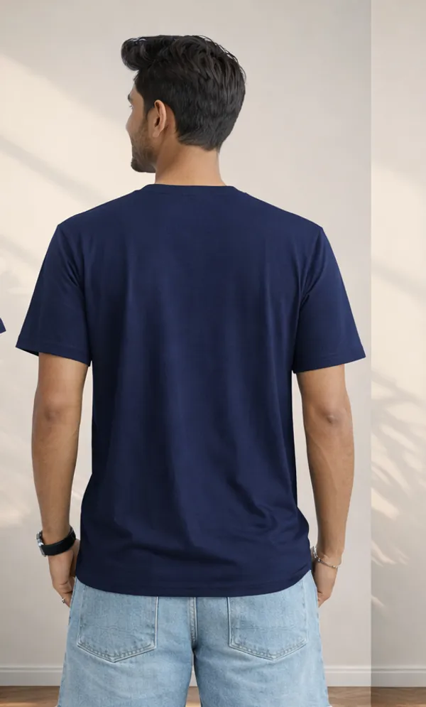 Men's_Blue_Cotton_Tshirt_For_Men