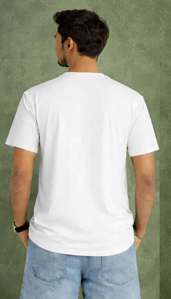 White_Cotton_Blend_T_Shirt_For_Men