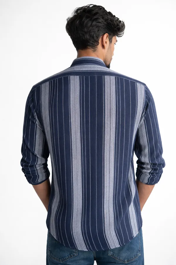 Blue_And_White_Cotton_Blend_Shirt_For_Men