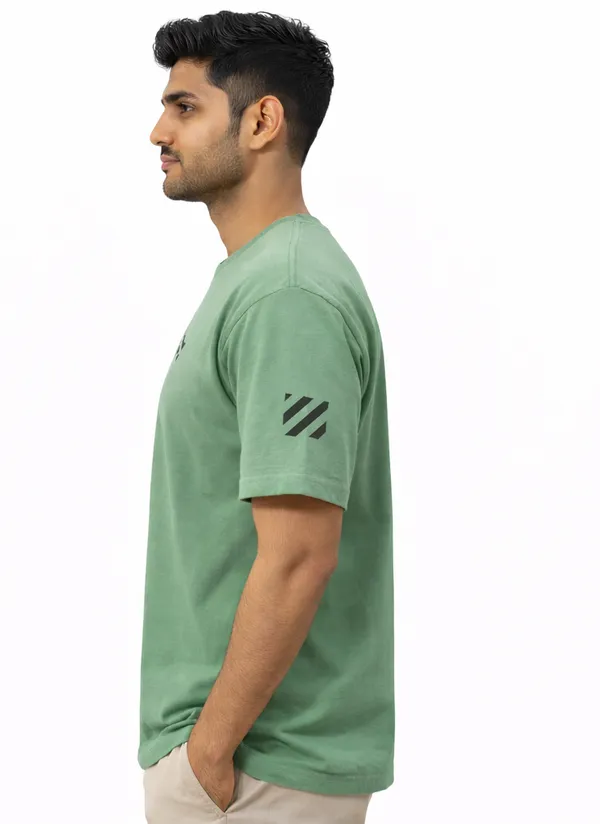 Men's_Olive_Green_Porsche_Print_Down_Shoulder_Cotton_Tshirt