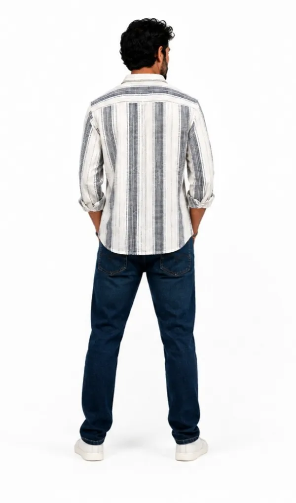 White_And_Grey_Cotton_Blend_Shirt_For_Men