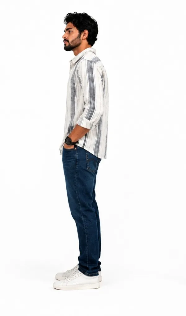 White_And_Grey_Cotton_Blend_Shirt_For_Men