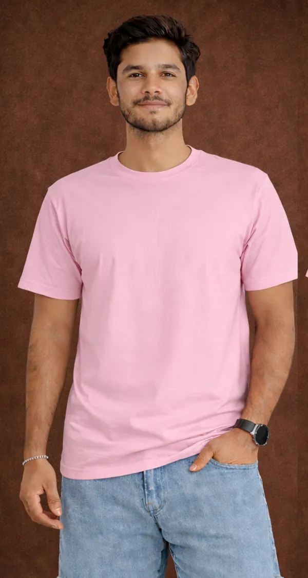Men's_Regular_Fit_Pink_Tshirt