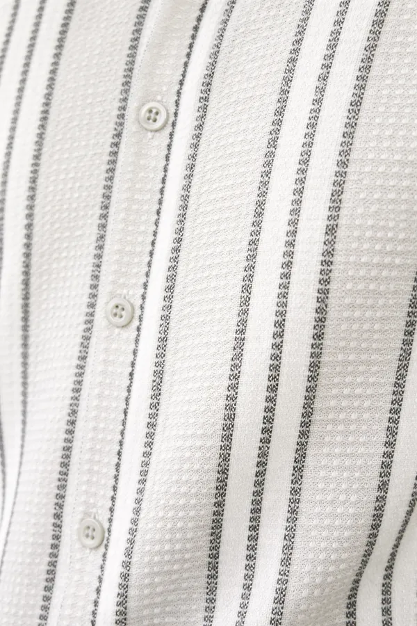 White_And_Blue_Cotton_Blend_Shirt_For_Men_(Pack_Of_2)