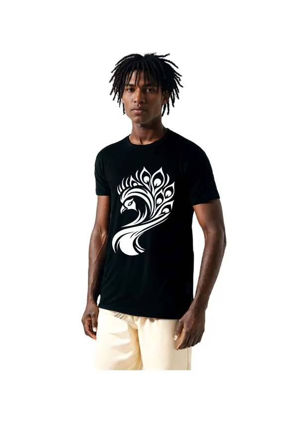 peacockface_printed_T-Shirt