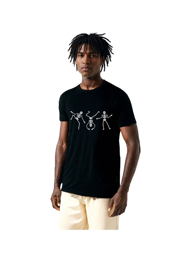three_skeleton_printed_T-Shirt