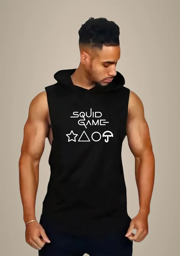 Black_Trendy_Hood_Sports/Gym_T-Shirt_For_Men
