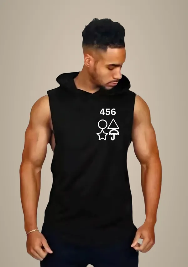 Black_Trendy_Hood_Sports/Gym_T-Shirt_For_Men