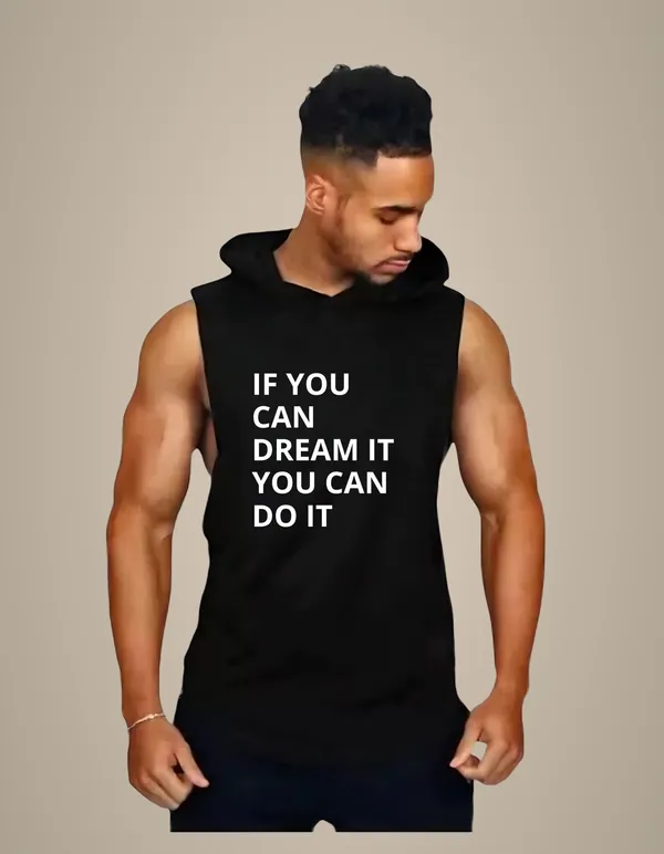 Black_Trendy_Hood_Sports/Gym_T-Shirt_For_Men