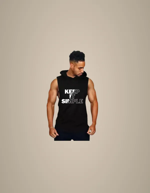 Black_Trendy_Hood_Sports/Gym_T-Shirt_For_Men
