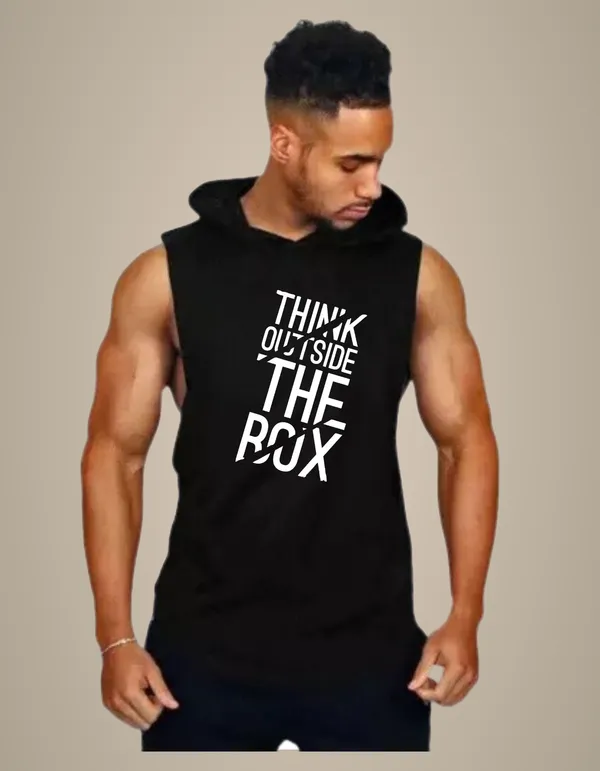 Black_Trendy_Hood_Sports/Gym_T-Shirt_For_Men