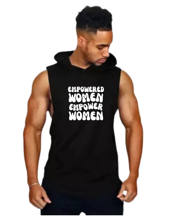 Black_Trendy_Hood_Sports/Gym_T-Shirt_For_Men