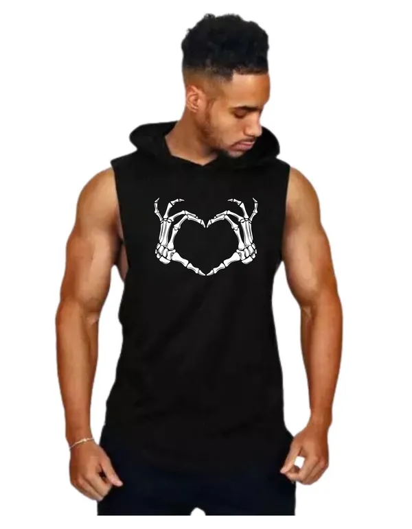 Black_Trendy_Hood_Sports/Gym_T-Shirt_For_Men