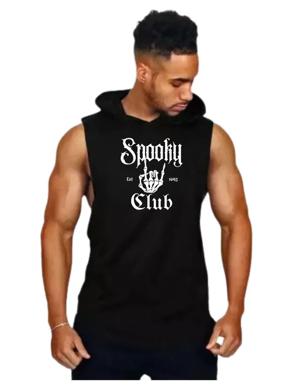 Black_Trendy_Hood_Sports/Gym_T-Shirt_For_Men