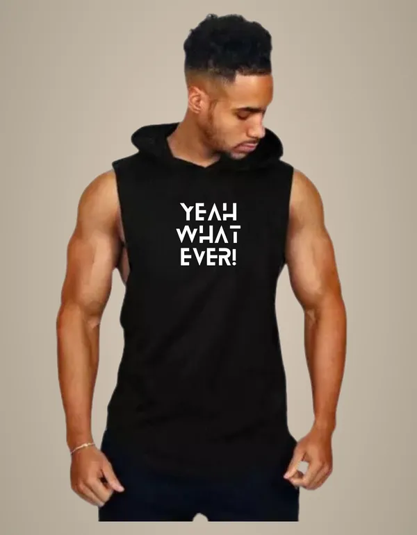 Black_Trendy_Hood_Sports/Gym_T-Shirt_For_Men