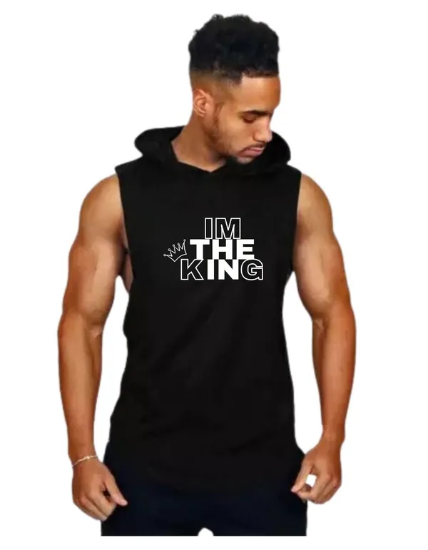 Black_Trendy_Hood_Sports/Gym_T-Shirt_For_Men