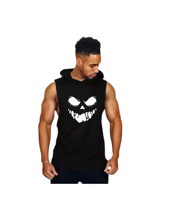 Black_Trendy_Hood_Sports/Gym_T-Shirt_For_Men