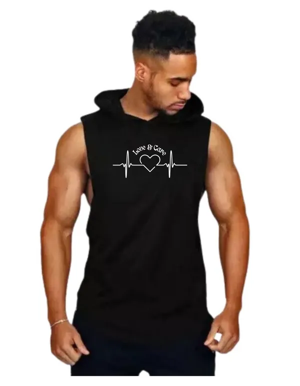 Black_Trendy_Hood_Sports/Gym_T-Shirt_For_Men