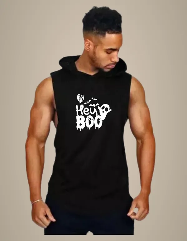 Black_Trendy_Hood_Sports/Gym_T-Shirt_For_Men