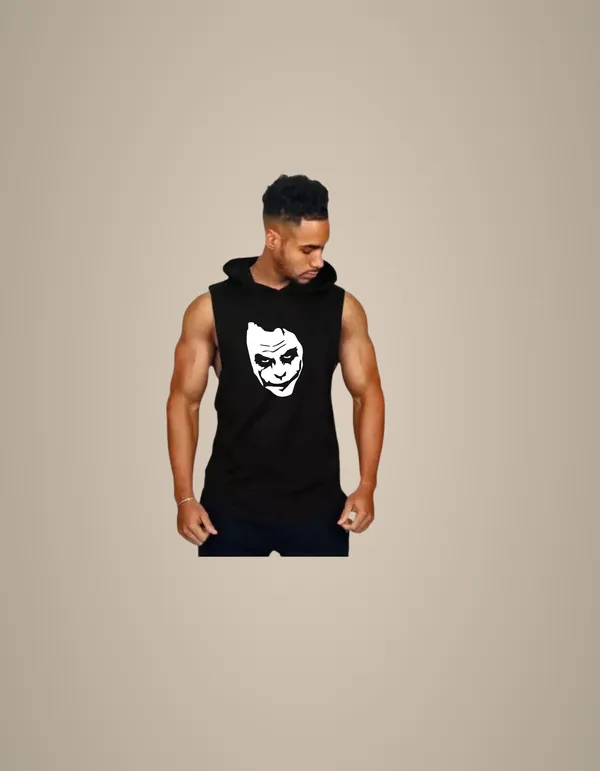 Black_Trendy_Hood_Sports/Gym_T-Shirt_For_Men