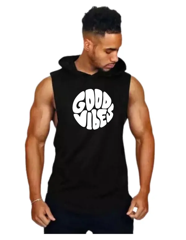 Black_Trendy_Hood_Sports/Gym_T-Shirt_For_Men