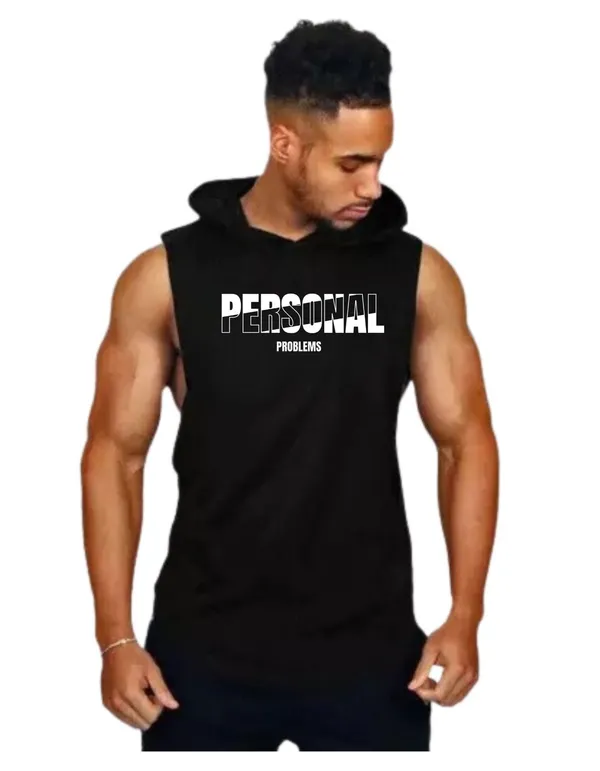 Black_Trendy_Hood_Sports/Gym_T-Shirt_For_Men