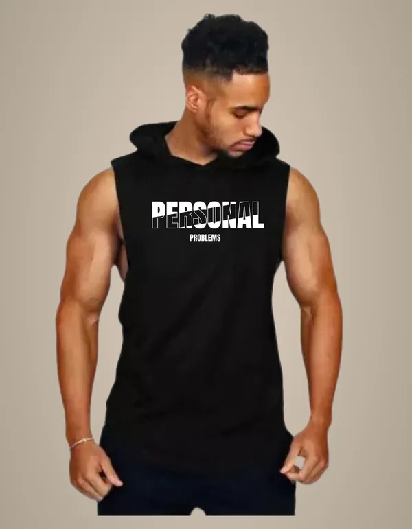 Black_Trendy_Hood_Sports/Gym_T-Shirt_For_Men