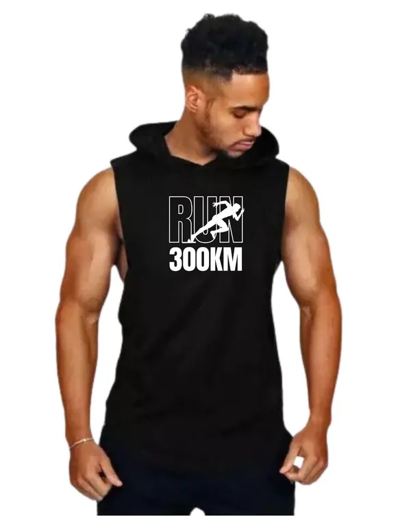 Black_Trendy_Hood_Sports/Gym_T-Shirt_For_Men