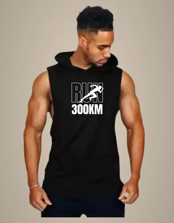 Black_Trendy_Hood_Sports/Gym_T-Shirt_For_Men