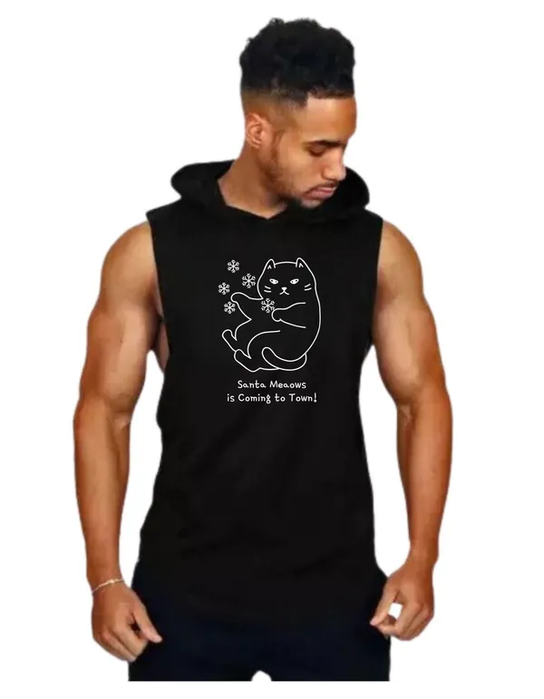 Black_Trendy_Hood_Sports/Gym_T-Shirt_For_Men