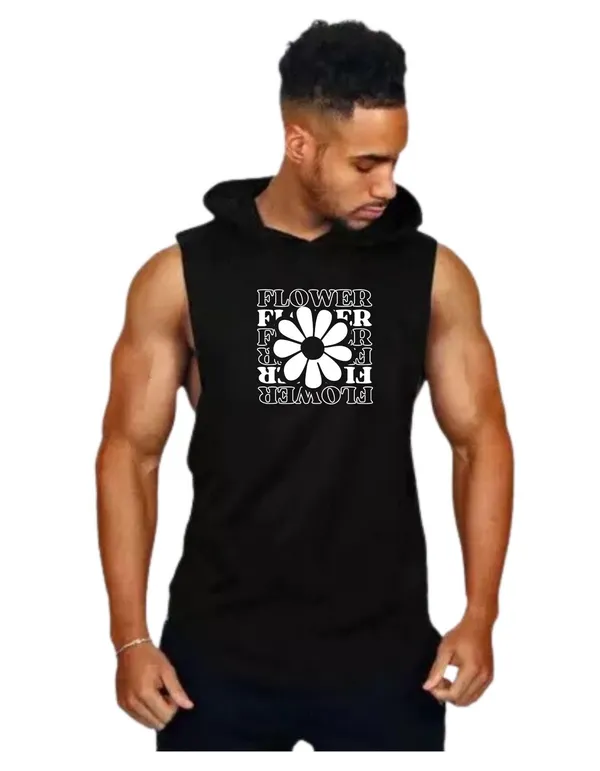 Black_Trendy_Hood_Sports/Gym_T-Shirt_For_Men