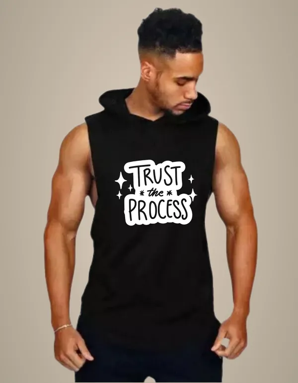 Black_Trendy_Hood_Sports/Gym_T-Shirt_For_Men