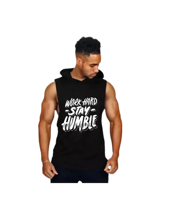 Black_Trendy_Hood_Sports/Gym_T-Shirt_For_Men