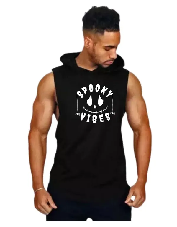Black_Trendy_Hood_Sports/Gym_T-Shirt_For_Men