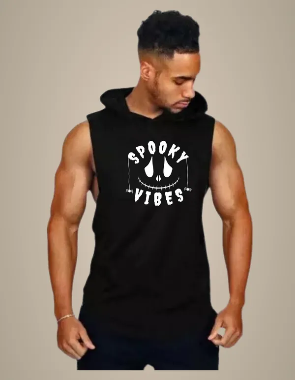 Black_Trendy_Hood_Sports/Gym_T-Shirt_For_Men