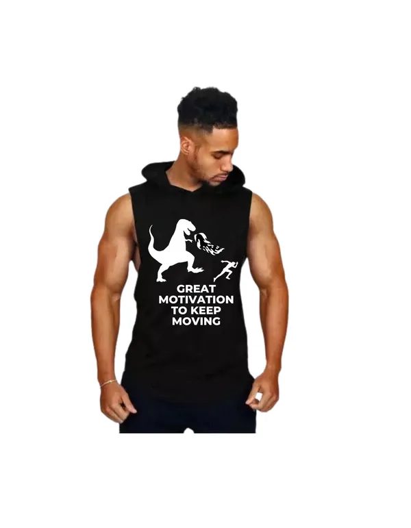 Black_Trendy_Hood_Sports/Gym_T-Shirt_For_Men
