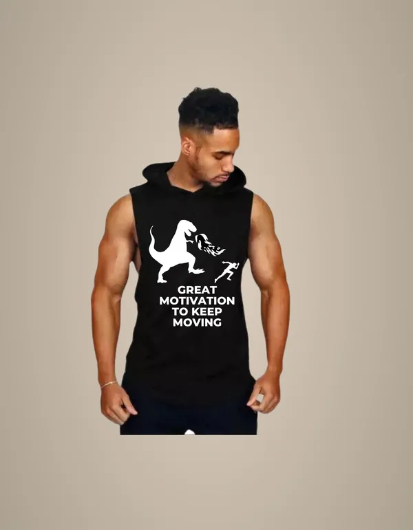 Black_Trendy_Hood_Sports/Gym_T-Shirt_For_Men