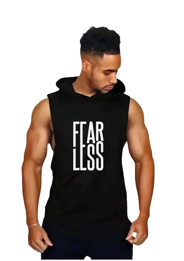 Black_Trendy_Hood_Sports/Gym_T-Shirt_For_Men