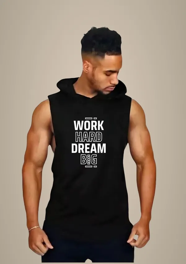 Black_Trendy_Hood_Sports/Gym_T-Shirt_For_Men