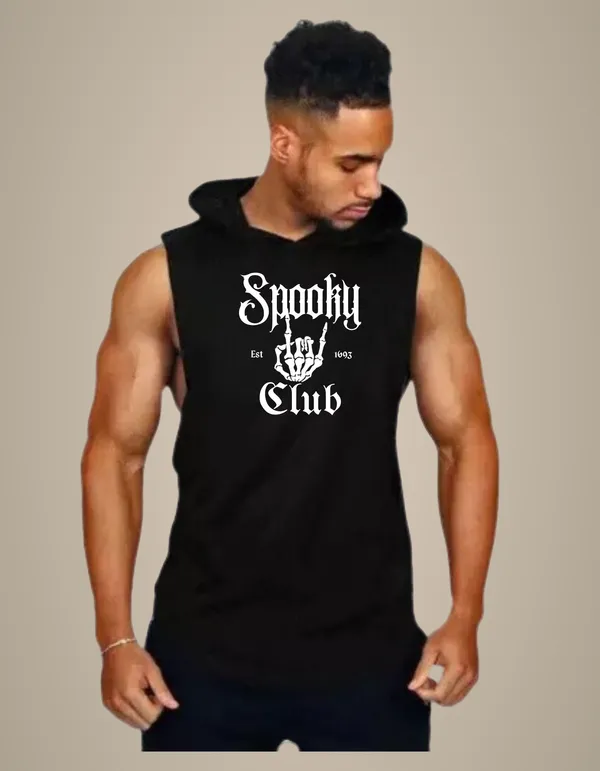 Black_Trendy_Hood_Sports/Gym_T-Shirt_For_Men