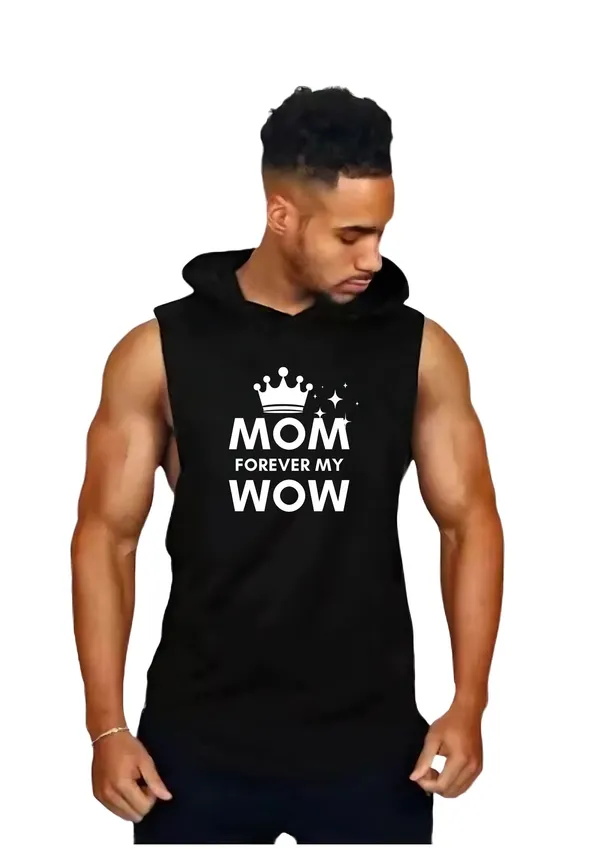 Black_Trendy_Hood_Sports/Gym_T-Shirt_For_Men