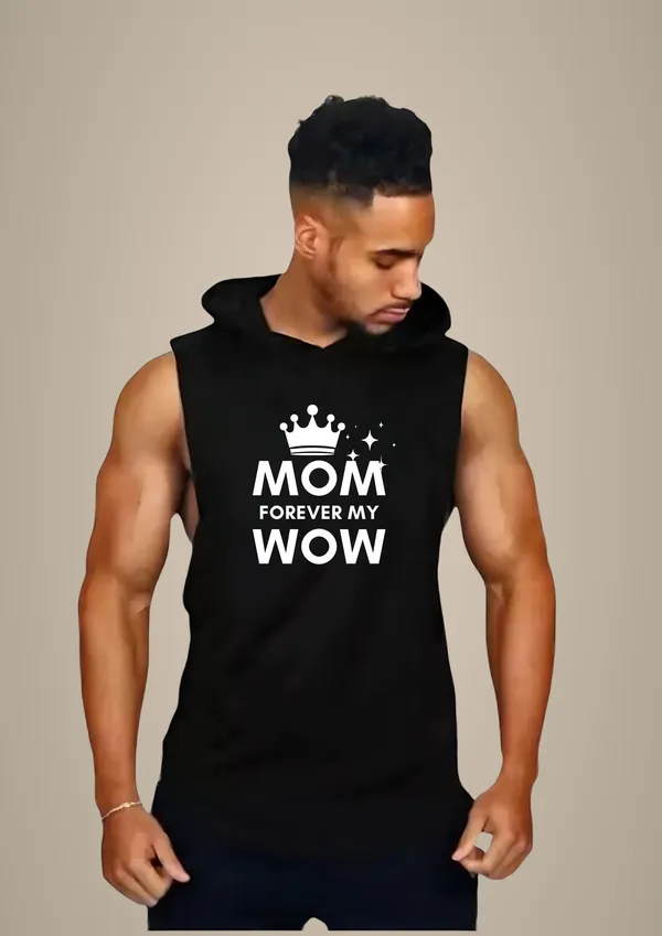 Black_Trendy_Hood_Sports/Gym_T-Shirt_For_Men