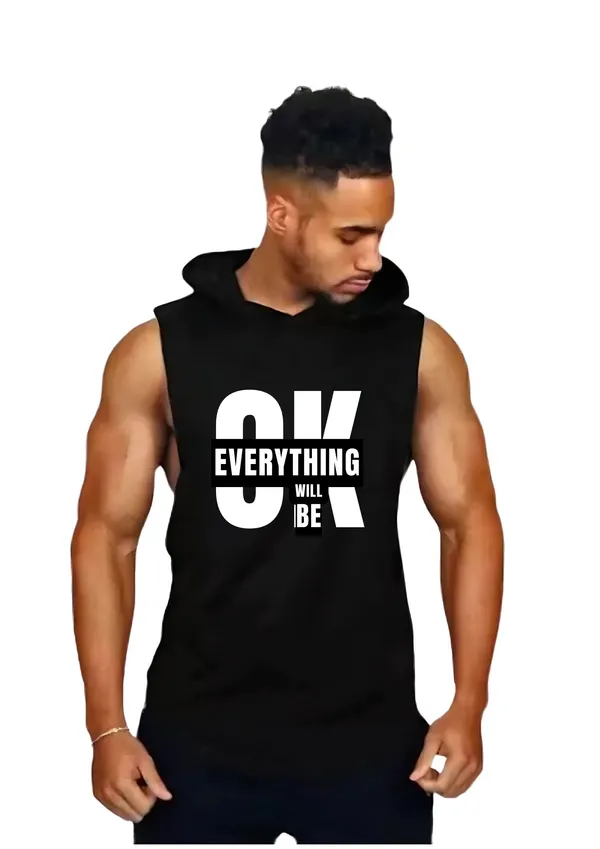 Black_Trendy_Hood_Sports/Gym_T-Shirt_For_Men
