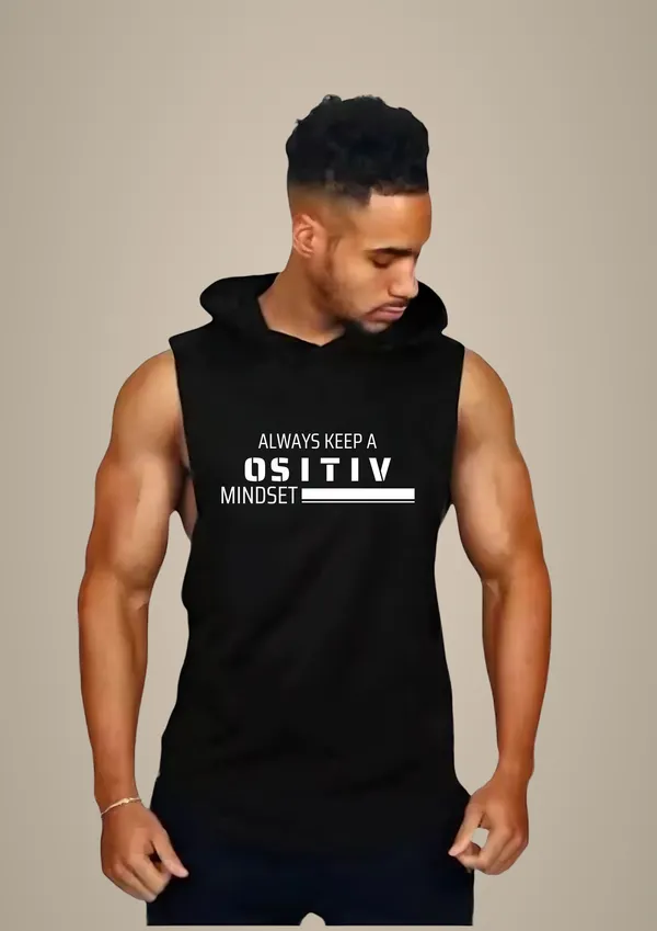Black_Trendy_Hood_Sports/Gym_T-Shirt_For_Men